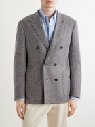 Canali - Kei Herringbone Wool and Cashmere-Blend Suit Jacket - Black