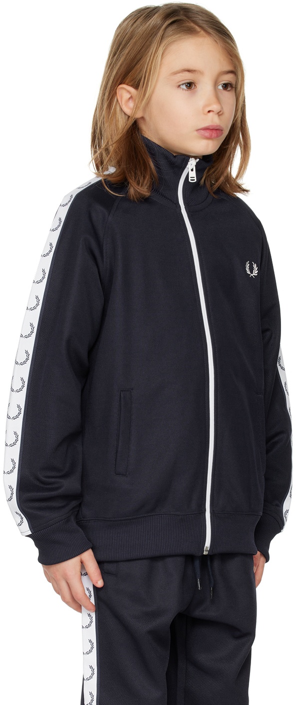 Fred Perry Kids Navy Taped Track Jacket Fred Perry