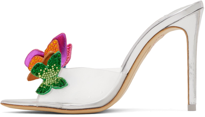 Sophia Webster Silver Vanessa Mules