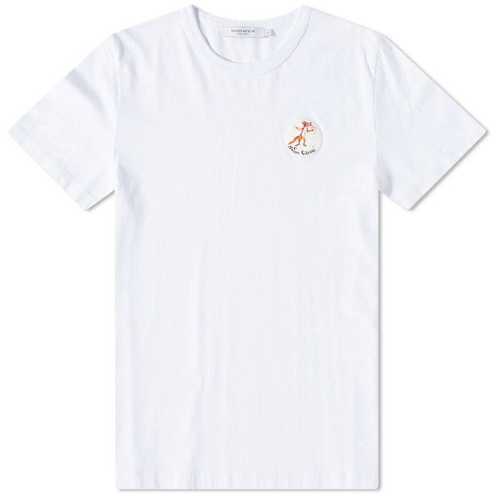 Photo: Maison Kitsuné Men's Fower Fox Classic T-Shirt in White