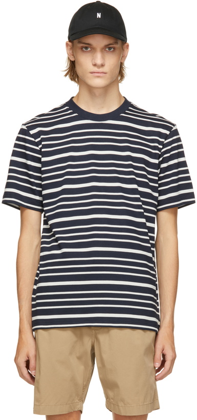 Photo: Norse Projects Navy & White Mariner Stripe Johannes T-Shirt