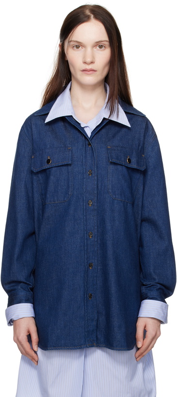 Photo: A.P.C. Indigo Anastasia Barbieri Edition Mare Denim Shirt