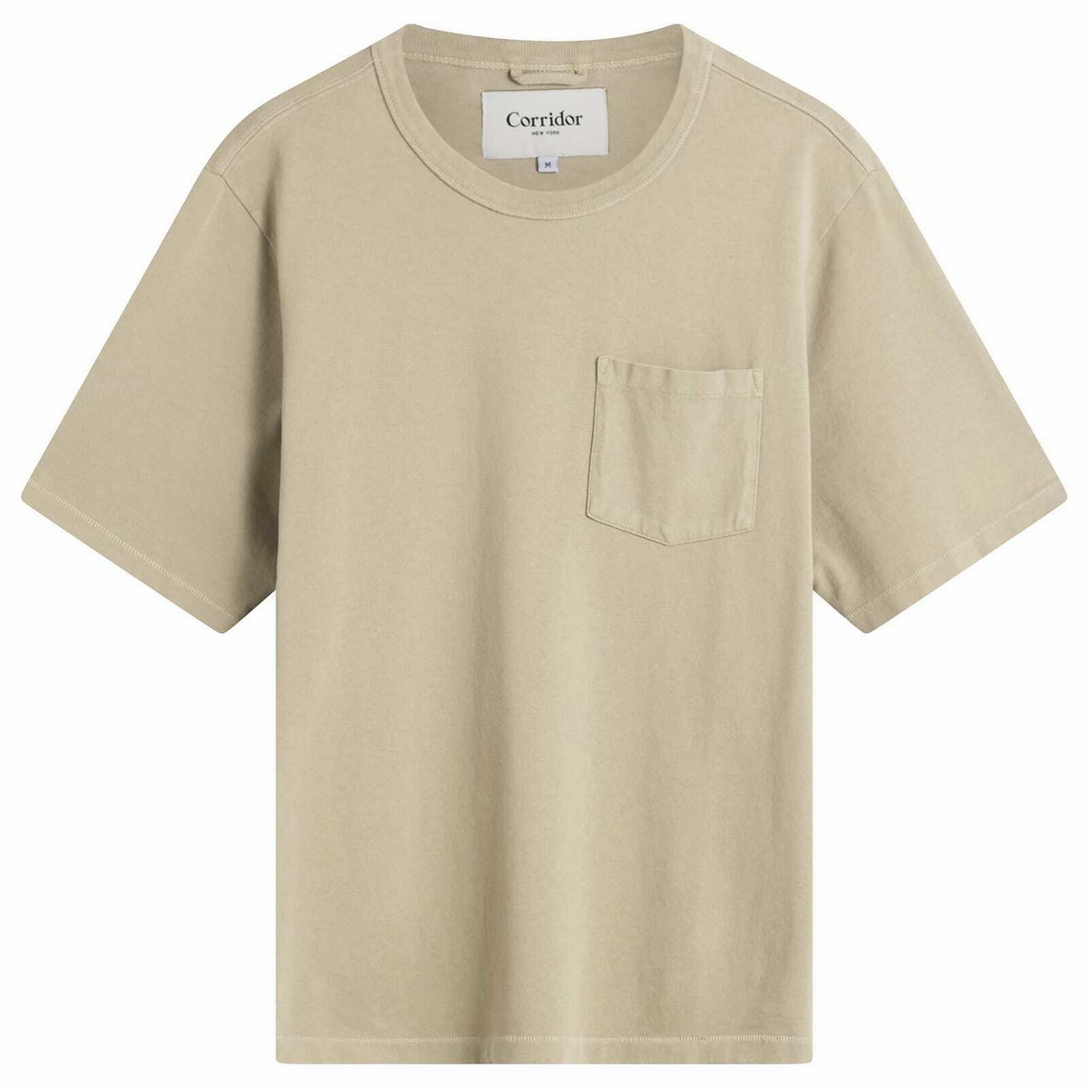 Corridor Men's Pocket Garment Dye T-Shirt in Tan