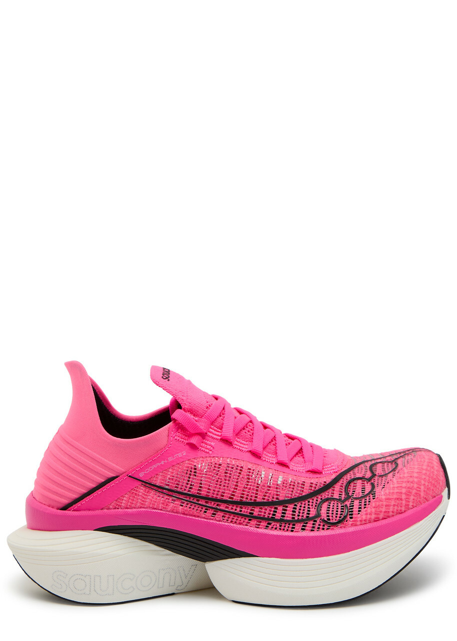 Saucony Endorphin Elite 2 Panelled Mesh Sneakers Pink