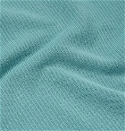 Altea - Slim-Fit Ribbed Cotton Polo Shirt - Men - Light blue