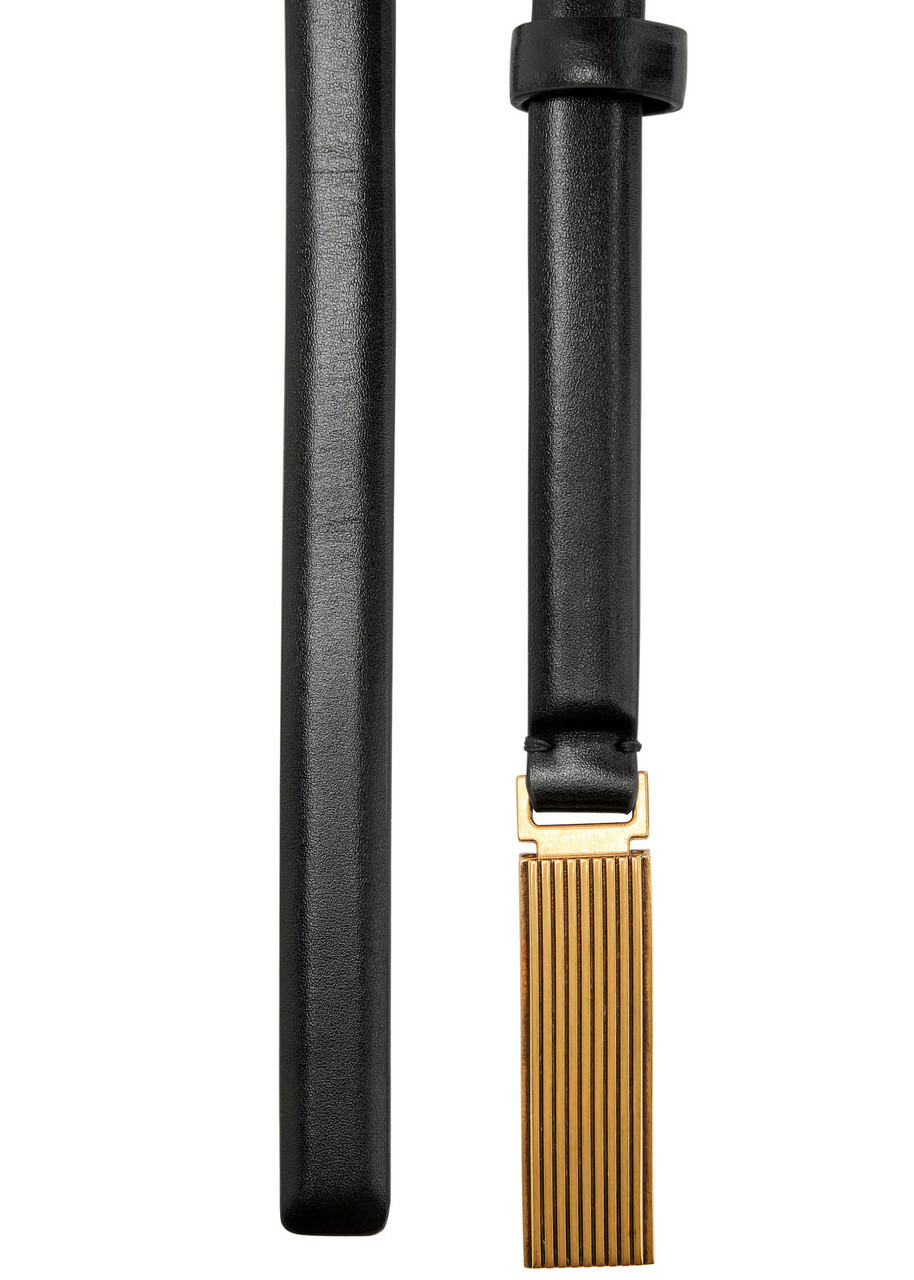 Khaite Empire Leather Belt Black