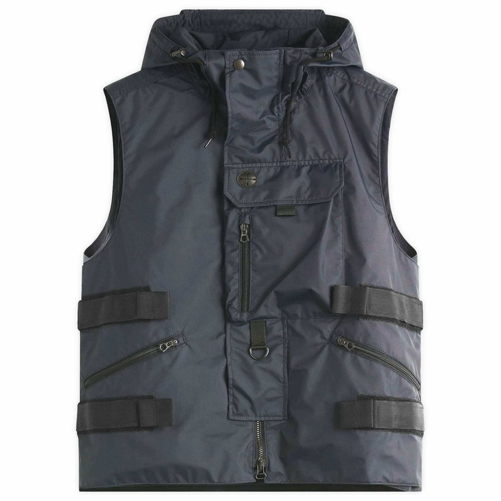 Photo: Junya Watanabe MAN Men's x C.P Company Nylon Laminated Smock Vest in Black