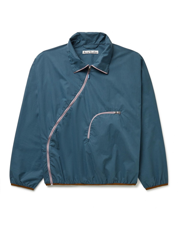 Photo: Acne Studios - Packable Cotton-Blend Shell Jacket - Blue