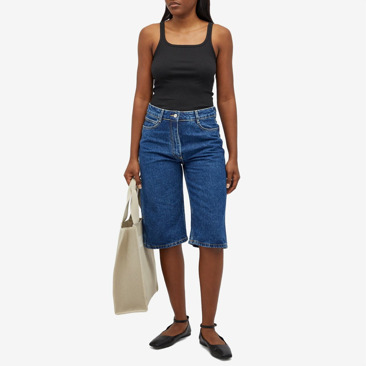 Saks Potts Women's Salm Denim Shorts in Indigo Blue