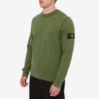 Stone Island Men's Brushed Cotton Crew Neck Sweat in Olive