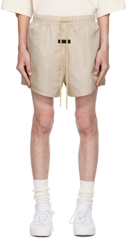 Photo: Fear of God ESSENTIALS Taupe Drawstring Shorts