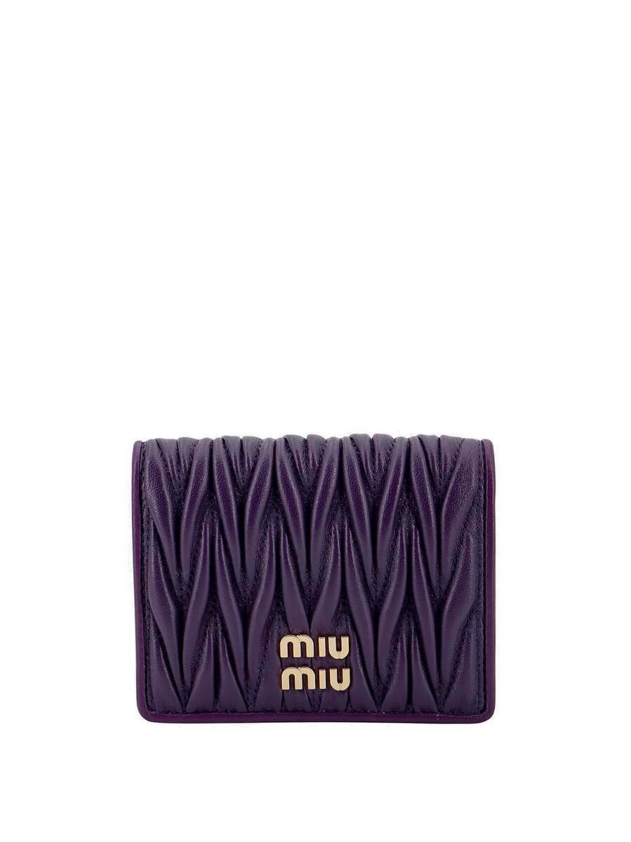 Miu Miu Wallet Purple Womens Miu Miu