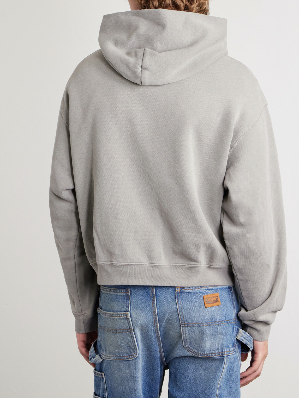 Cherry Los Angeles - Logo-Print Cotton-Jersey Hoodie - Gray