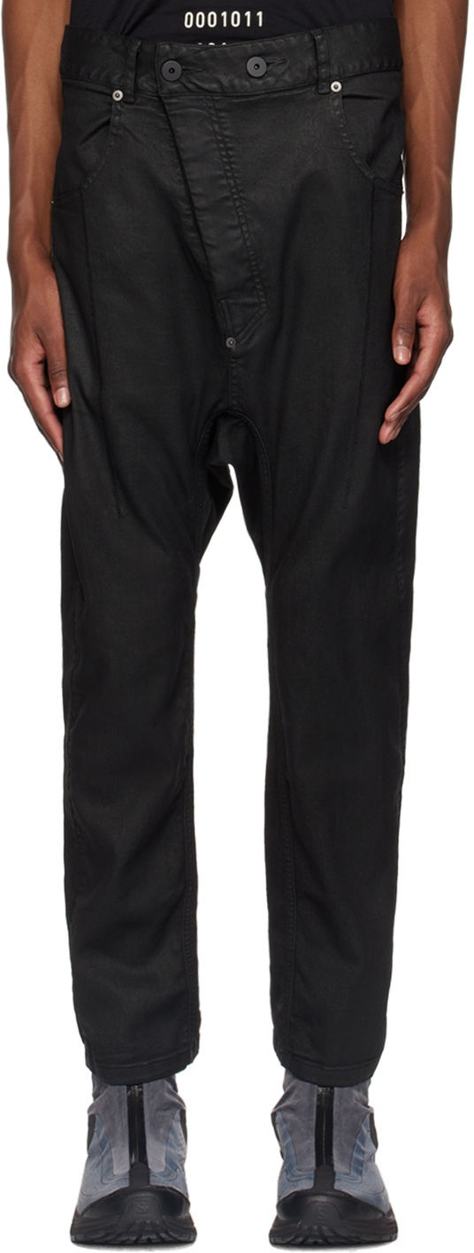 11 by Boris Bidjan Saberi Black P4C Coated Jeans 11 by Boris