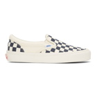 Vans Blue and White OG Checkerboard Classic Slip-On Sneakers