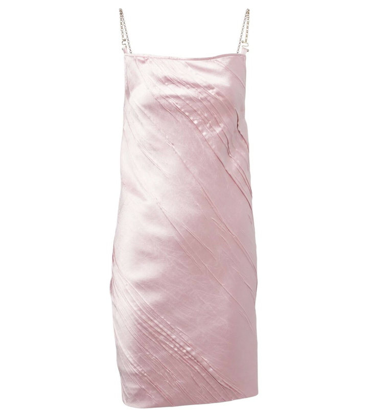 Photo: Sportmax Carta pleated satin minidress