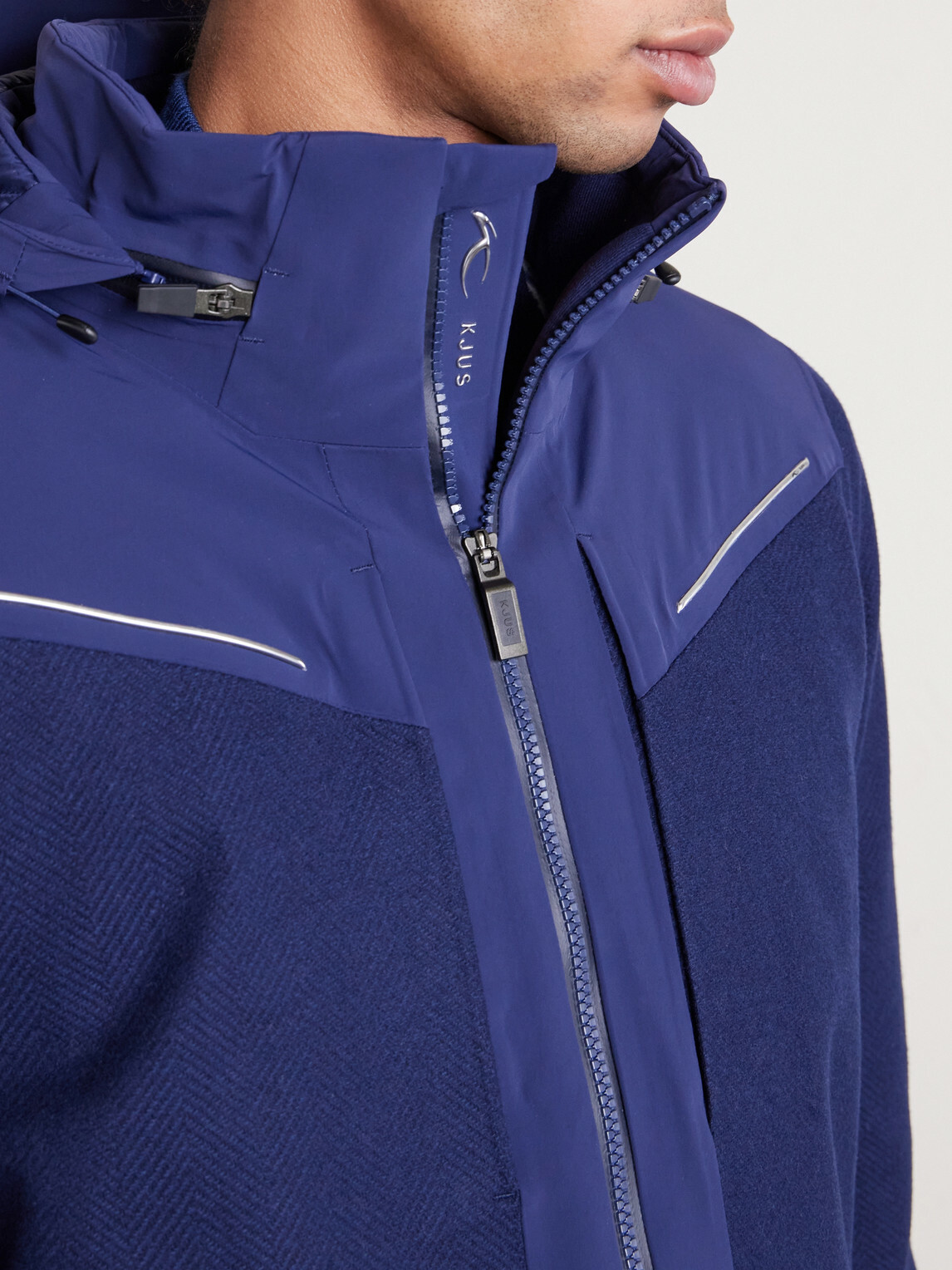 Kjus - Frostline Padded Shell-Trimmed Wool Hooded Jacket - Blue