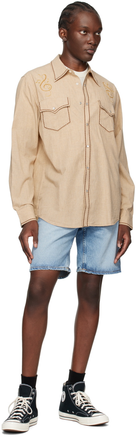 Nudie Jeans Blue Seth Denim Shorts