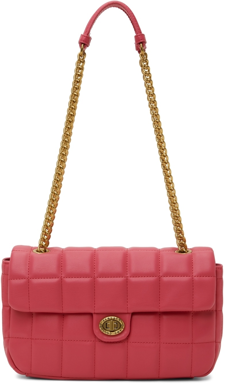 Versace Jeans Couture quilted faux-leather backpack, Pink