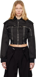 Rokh Black Broken Harrington Jacket