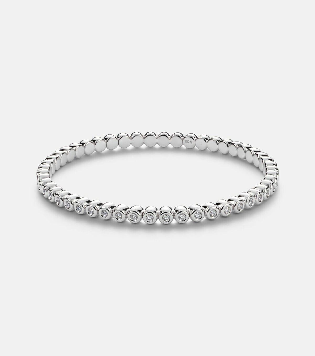 Bucherer Fine Jewellery Stretchy 18kt white gold bracelet with diamonds