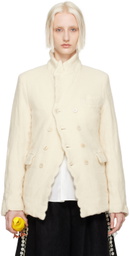 Comme des Garçons Homme Plus Off-White Double-Breasted Blazer
