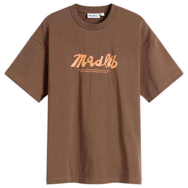 Photo: Butter Goods Men's x Madlib Alias T-Shirt in Brown