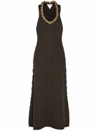 BOTTEGA VENETA - Wool Knit Sleeveless Midi Dress W/chain