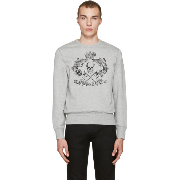 Photo: Alexander McQueen Grey Skull and Crown Pullover