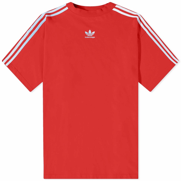 Photo: Balenciaga x Adidas T-Shirt in Red/White