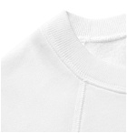 TOM FORD - Garment-Dyed Fleece-Back Cotton-Jersey Sweatshirt - White