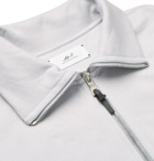 Mr P. - Loopback Cotton-Jersey Half-Zip Sweatshirt - Gray