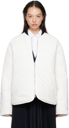 Jil Sander White Vented Down Jacket