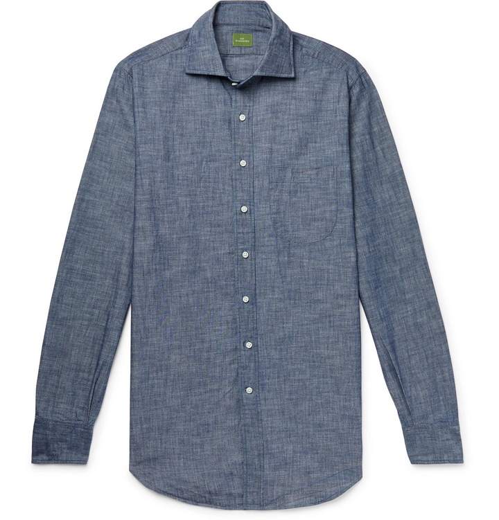 Photo: Sid Mashburn - Cotton-Chambray Shirt - Blue