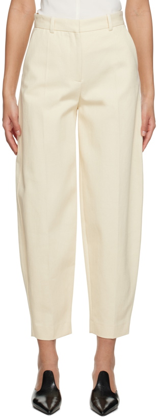 Photo: Totême Beige Barrel-Leg Trousers