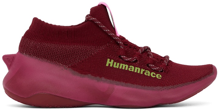 Photo: adidas x Humanrace by Pharrell Williams SSENSE Exclusive Burgundy Humanrace Sichona Sneakers