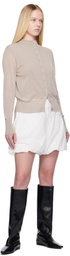 AMOMENTO Grey Wholegarment Sheer Cardigan