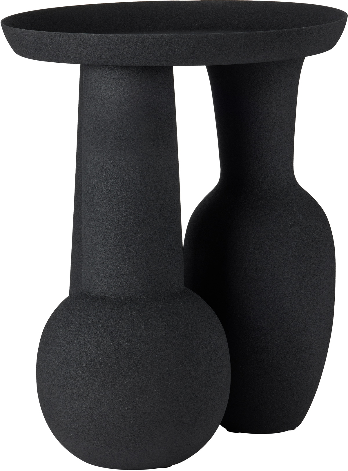 POLSPOTTEN Black Roman Vase & Plate