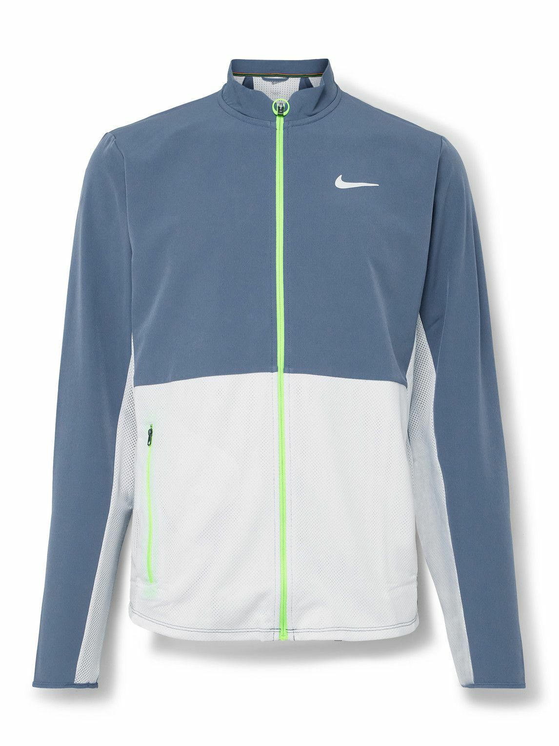 Nike Tennis - NikeCourt Advantage Mesh and Shell Tennis Jacket - Blue ...