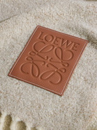 LOEWE - Anagram Logo-Appliquéd Fringed Alpaca-Blend Jacquard Blanket