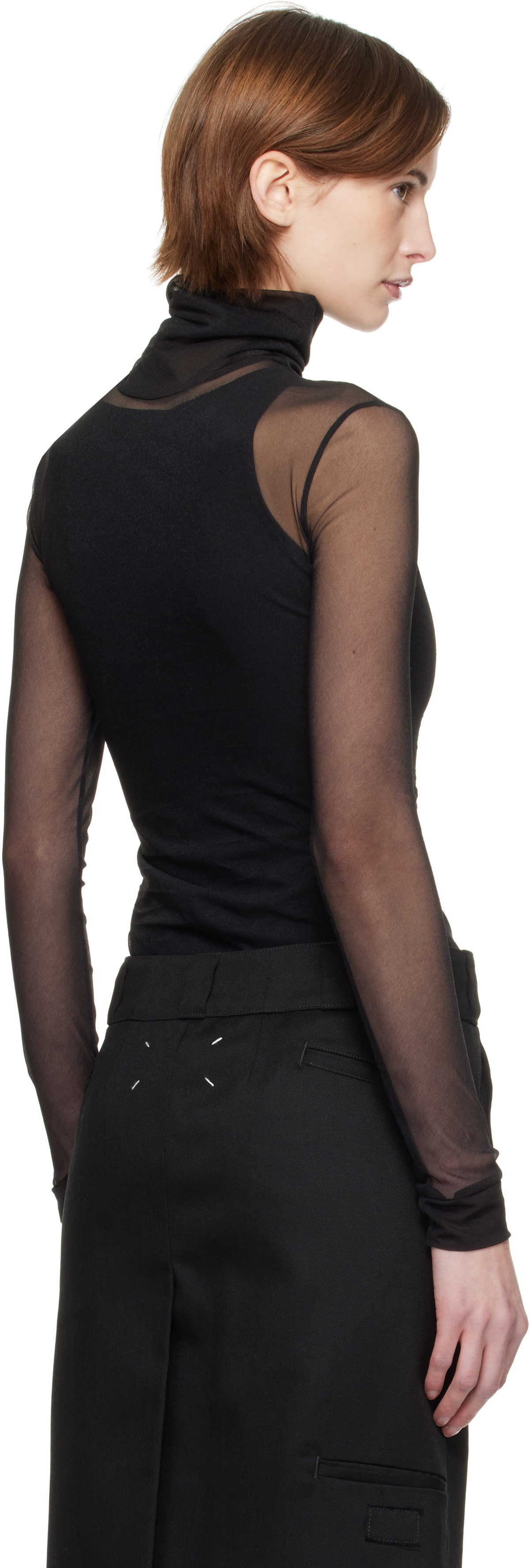 Maison Margiela Black High-Neck Bodysuit