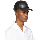 Neil Barrett Black Leather Pierced Cap