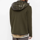 Moncler Men's Down Front Knit Hooded Jacket in Green