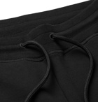 Moncler - Slim-Fit Tapered Striped Fleece-Back Cotton-Jersey Sweatpants - Black