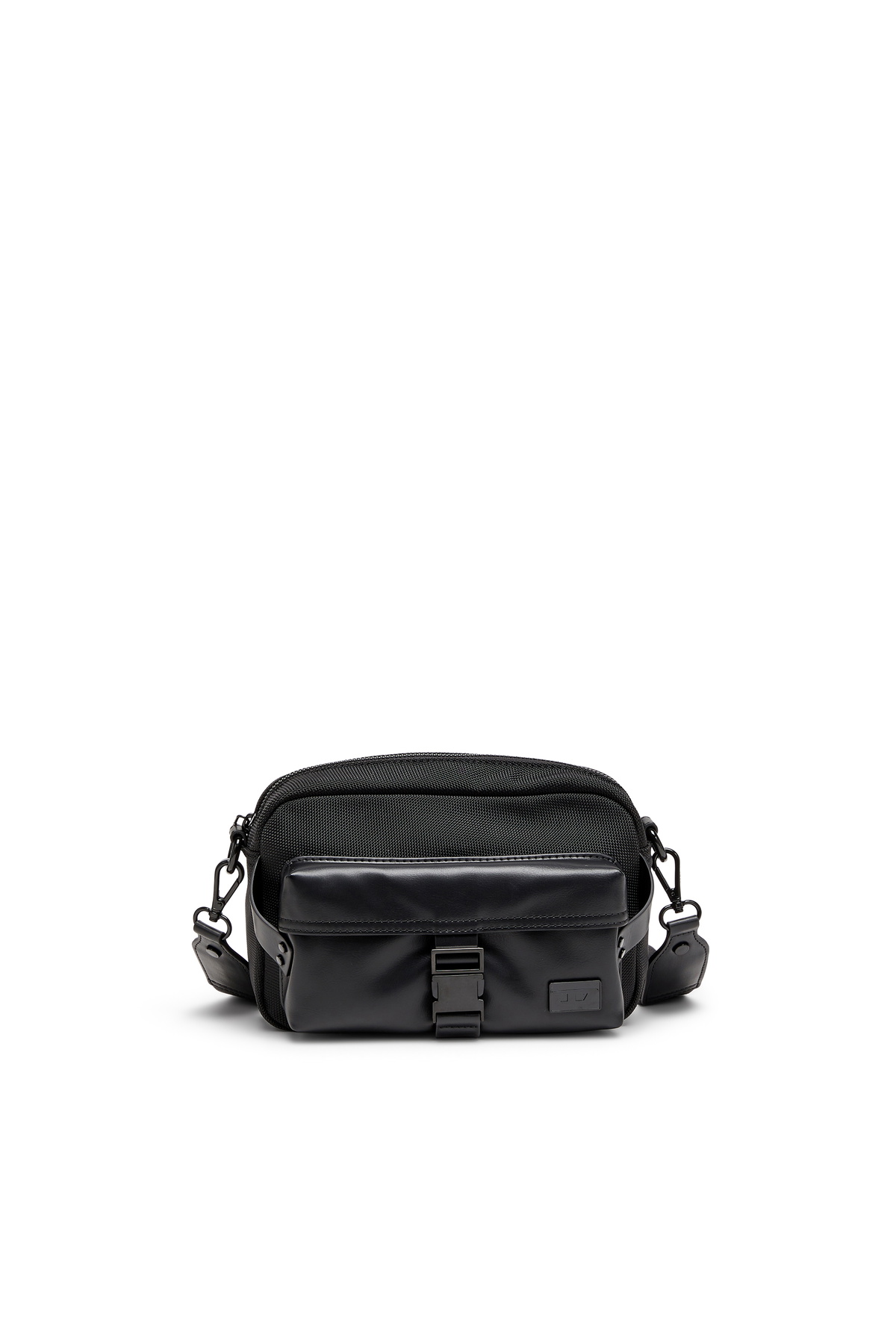 Diesel Multi-Pkts - Crossbody bag in nylon with flap pocket - Crossbody Bags - Unisex - Black