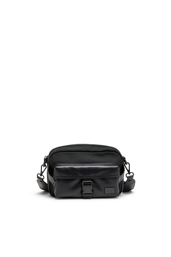 Photo: Diesel Multi-Pkts - Crossbody bag in nylon with flap pocket - Crossbody Bags - Unisex - Black
