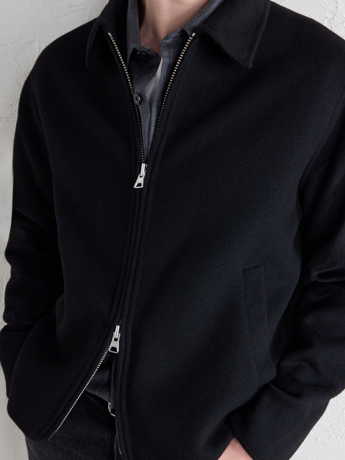 NN07 - Arlo 8447 Wool-Blend Felt Jacket - Black