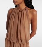 Xu Zhi Gathered open-back midi dress