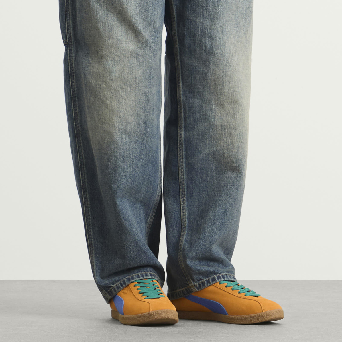 Puma Brasil Sneaker in Dark Poppy/Mountain Blue