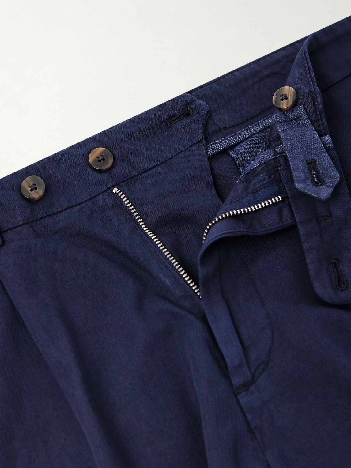 Boglioli - Straight-Leg Cotton-Blend Shorts - Blue